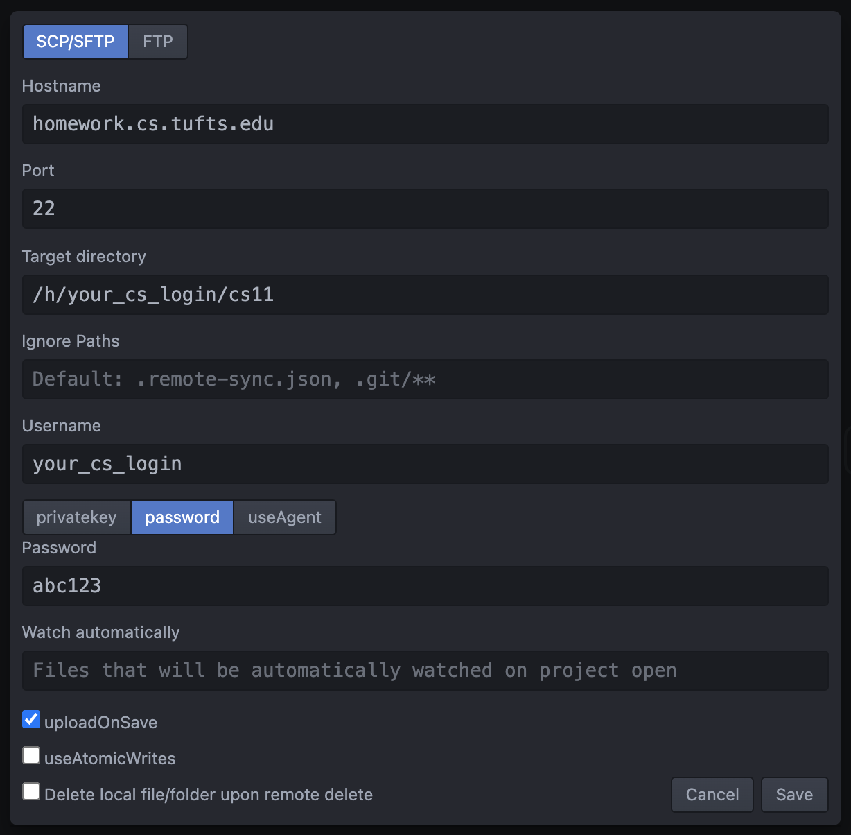 Screenshot of Atom LineEnding Setting